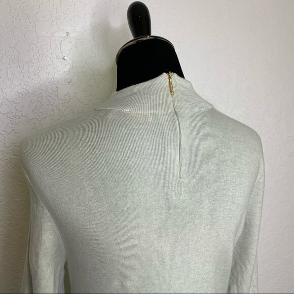 Tory Burch light green mock turtleneck short sleeve sweater size XL - Picture 6 of 14